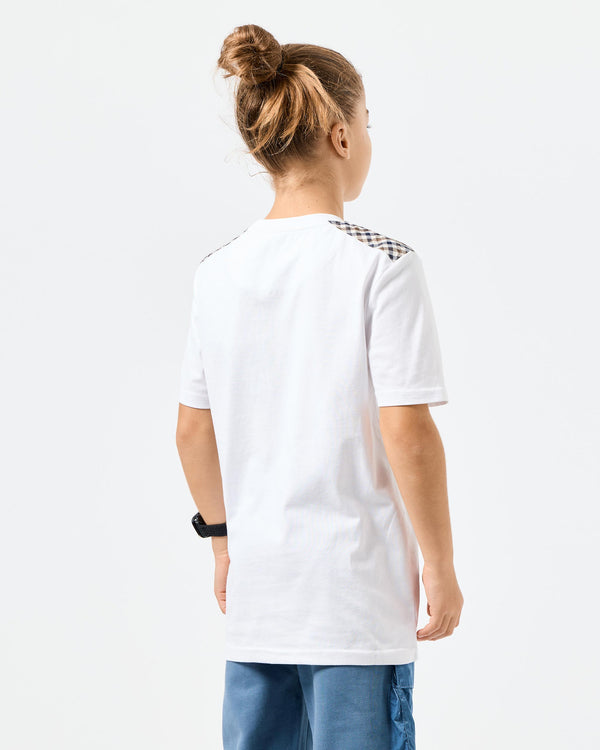 Kids Diaz T-Shirts White/Mid House Check