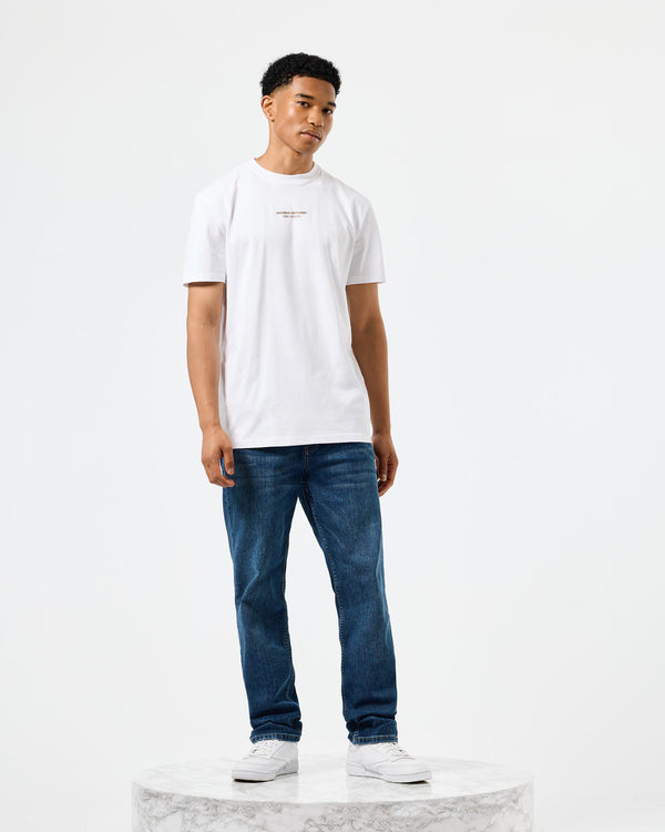 Millergrove T-Shirt White/Mocha Brown