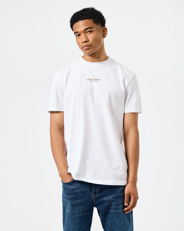 Millergrove T-Shirt White/Mocha Brown