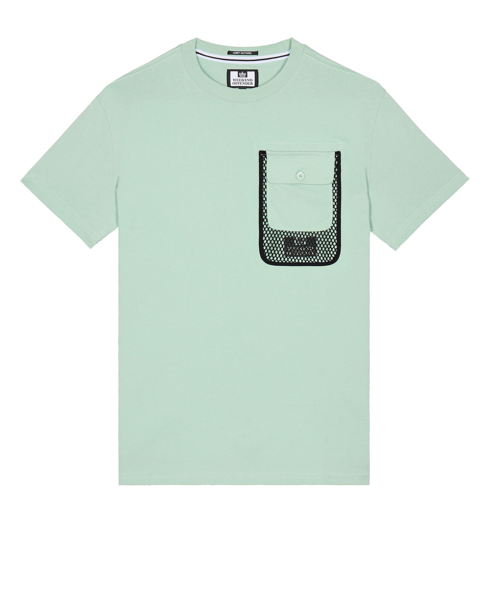 Lens Mesh Pocket T-Shirt Mint Tea Green