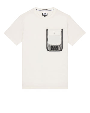 Lens Mesh Pocket T-Shirt Winter White