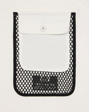 Lens Mesh Pocket T-Shirt Winter White