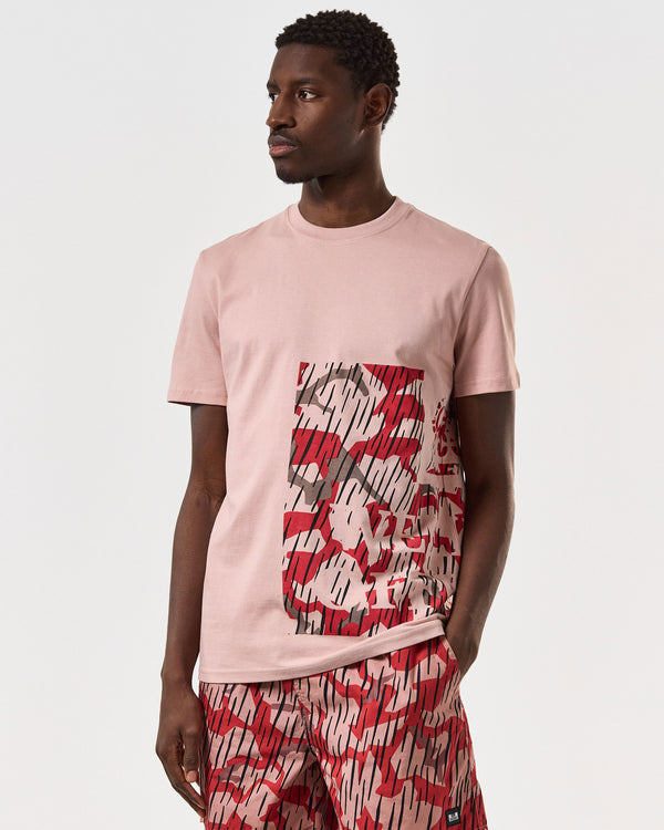 Noosa T-Shirt Blaze Red Rain Camo