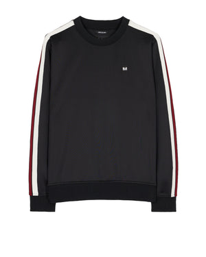 Gou Taped Neck Track Top Black