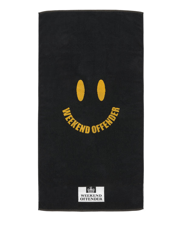 Beach Towel Smile Black/Yellow