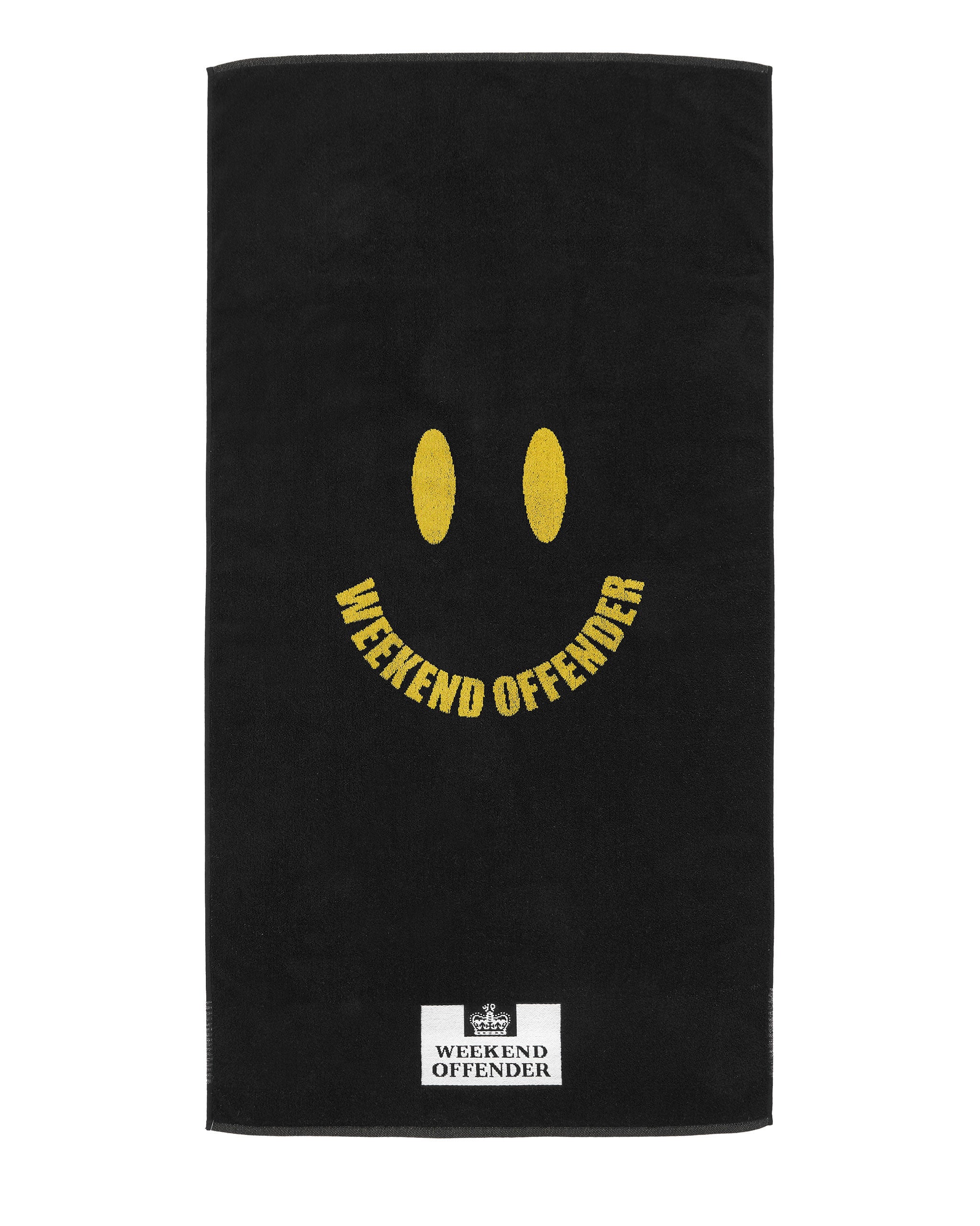 Beach Towel Smile Black Yellow