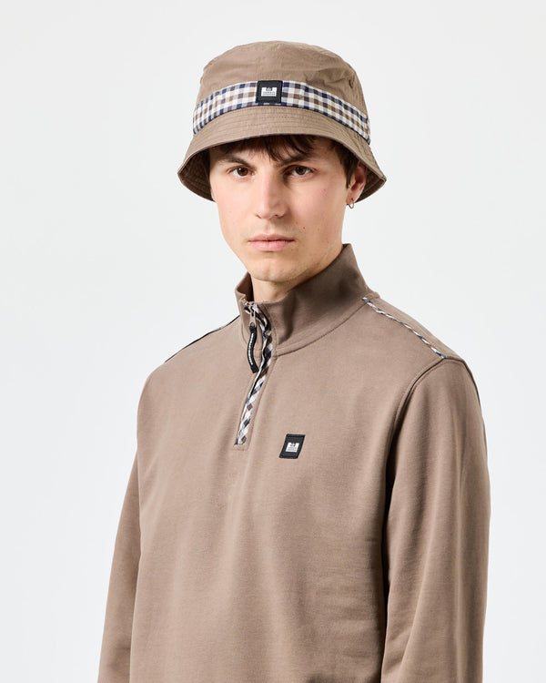 Queensland Bucket Hat Mocha Brown/Mid House Check