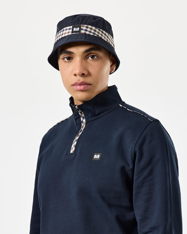 Queensland Bucket Hat Navy / Mid House Check