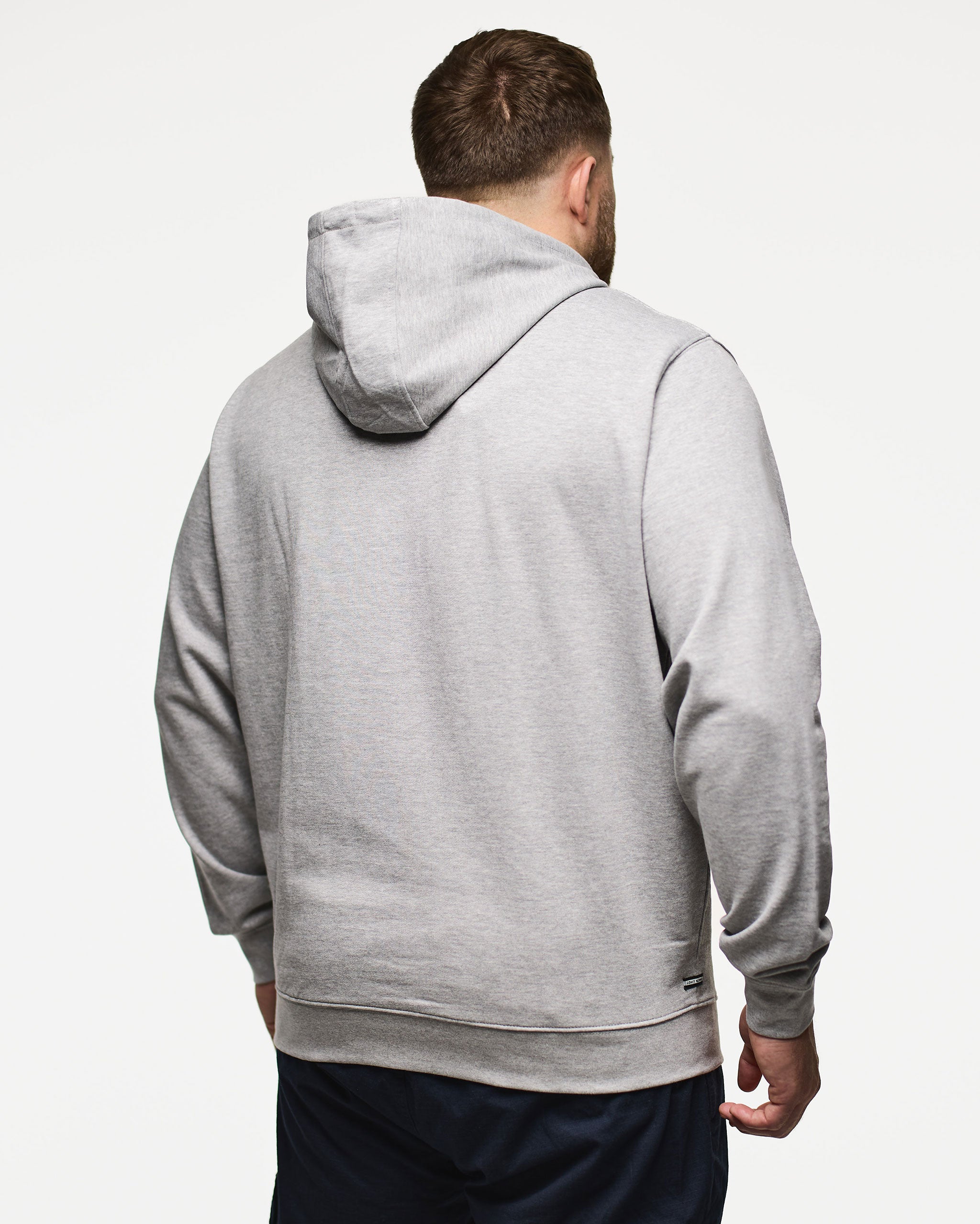 thumbnail image 2 of Men's Marines Pullover Hooded Sweatshirt – USMC Graphic, Solid Gray, Fleece, Adult Sizes Up To 5XL 2 of 6