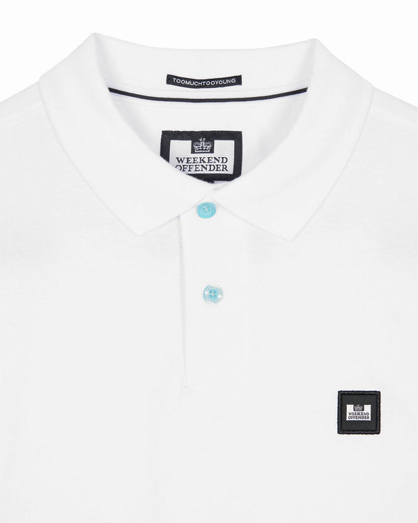 Kids Caneiros Polo Shirt White