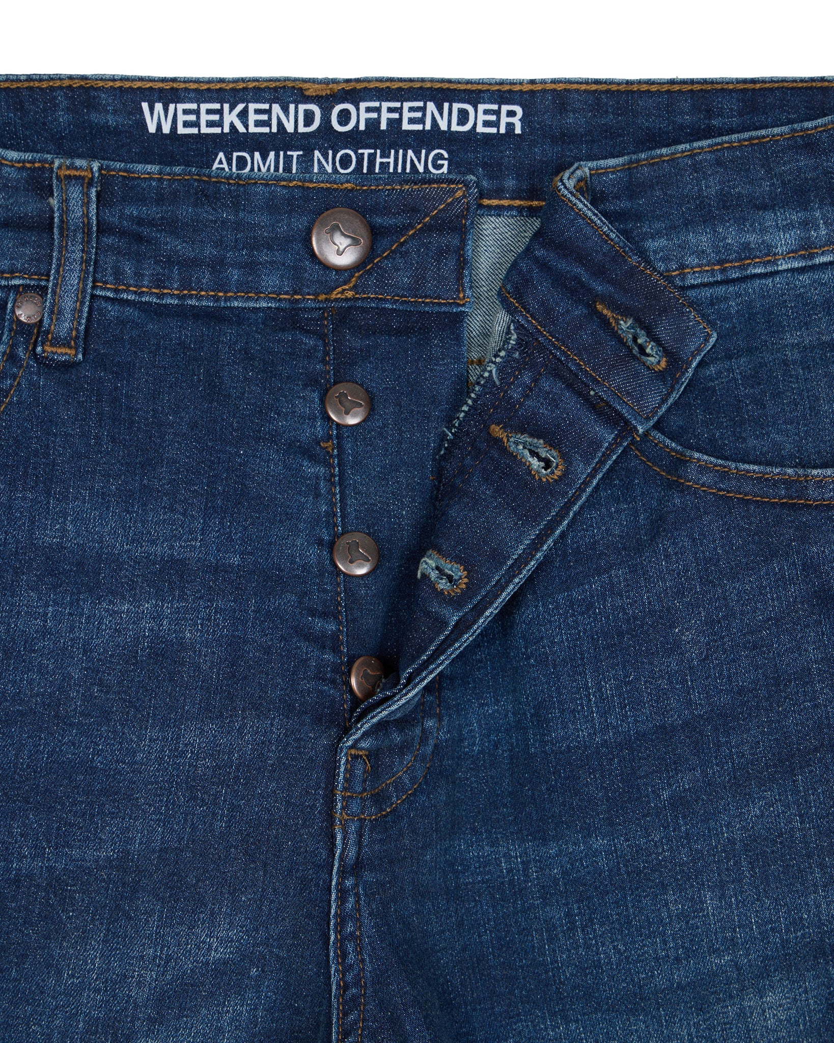 444 Tapered Washed Vintage Denim Jeans