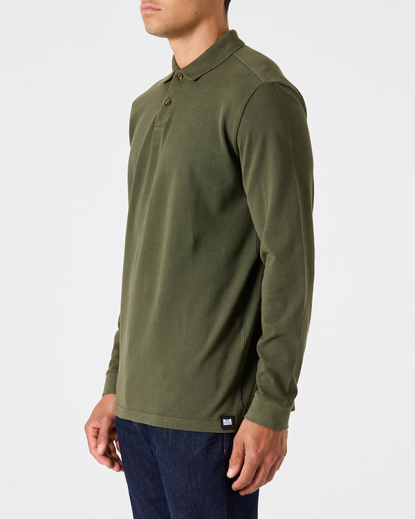 Austin Long Sleeve Polo Shirt Dark Green