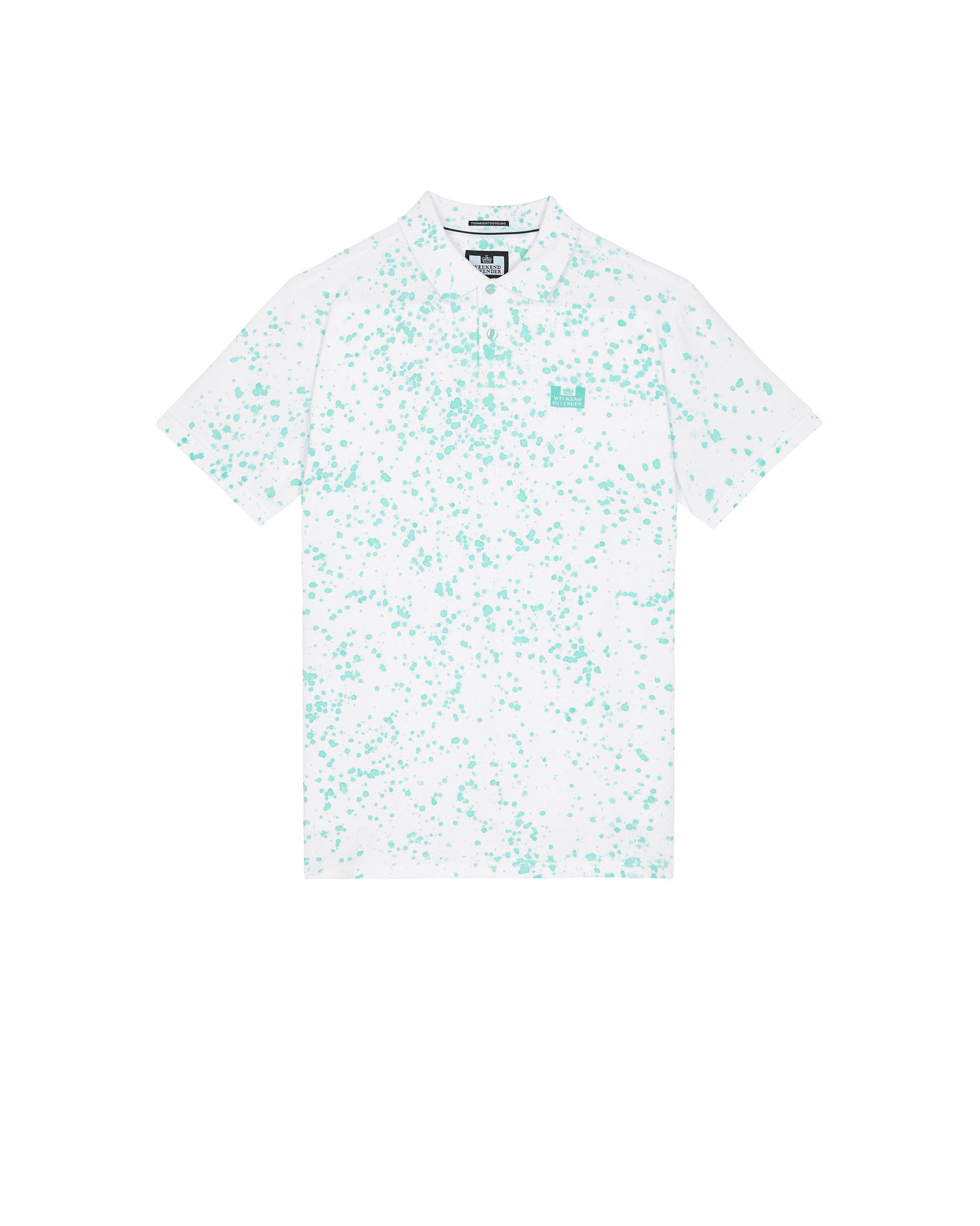 Kids Linares Tie Dye Polo Aqua