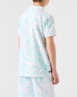 Kids Linares Tie Dye Polo Aqua