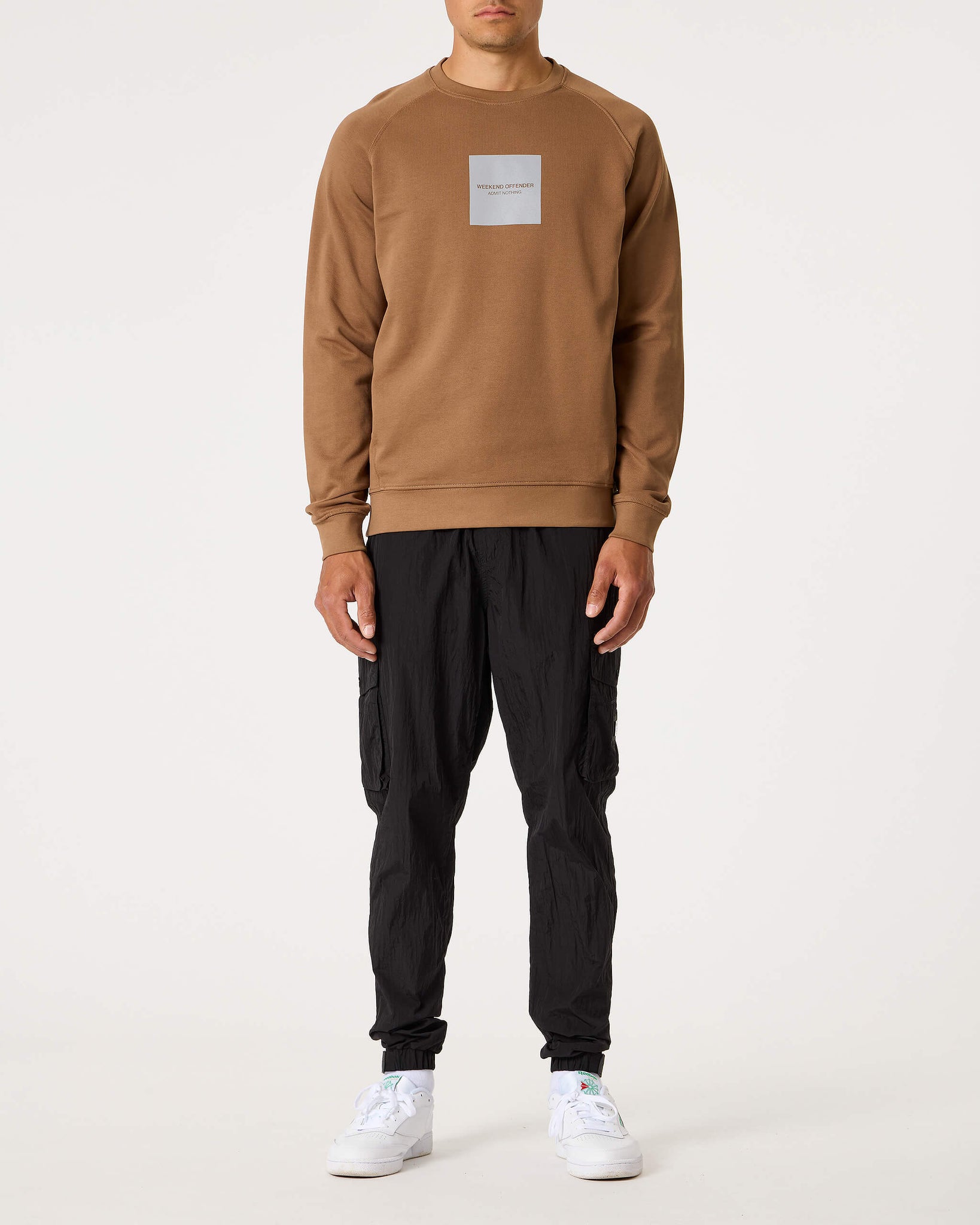 WOAN Reflective Graphic Sweatshirt Caramel