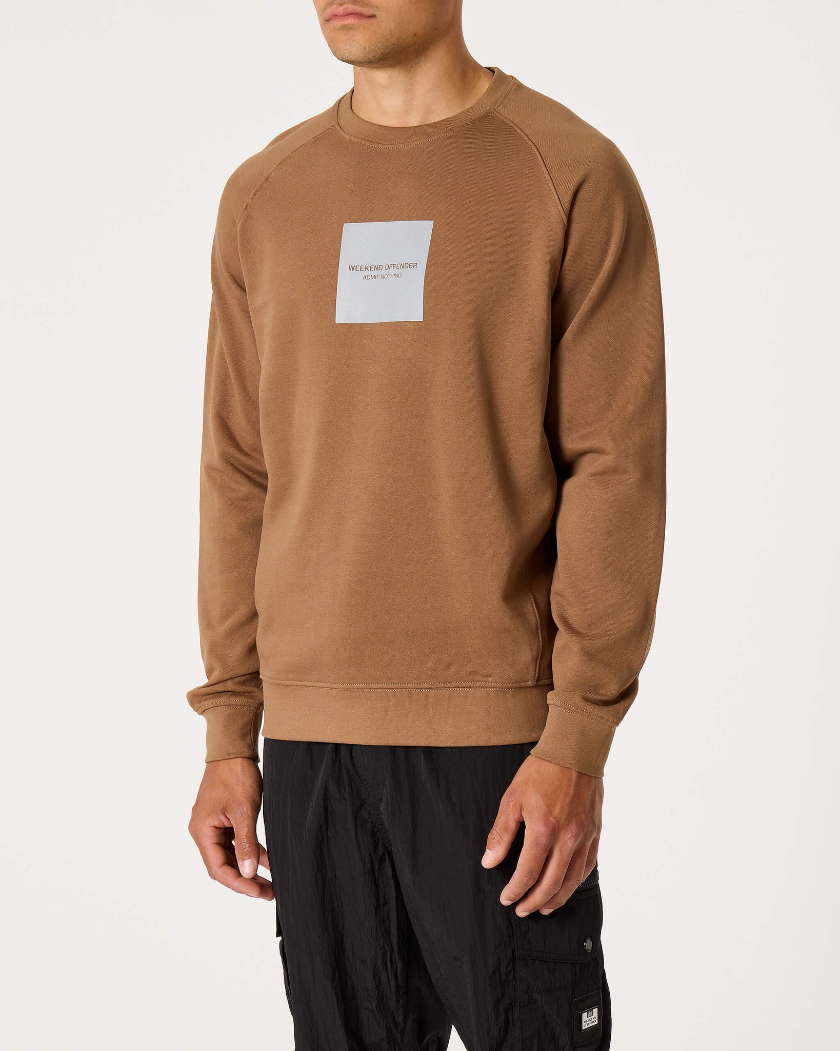WOAN Reflective Graphic Sweatshirt Caramel