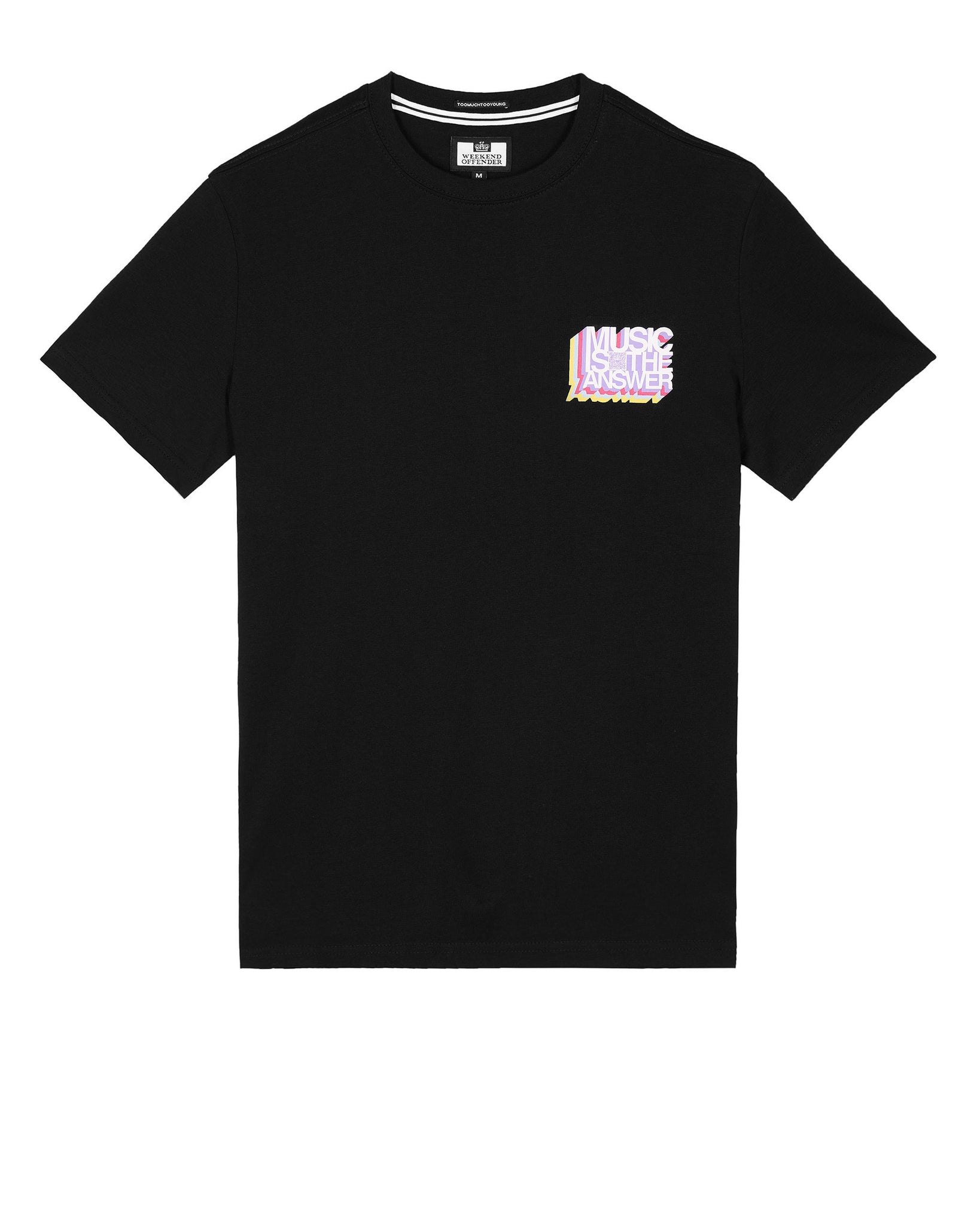 Music Is The Answer Graphic T-Shirt Black