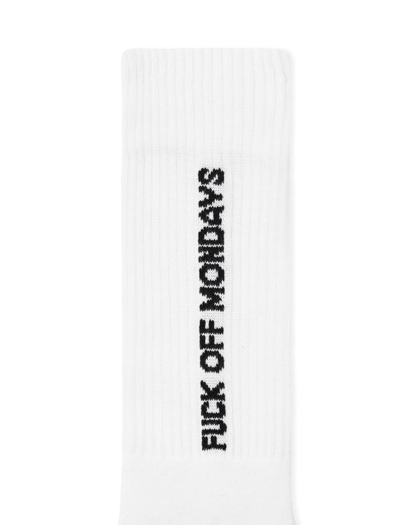 FO Mondays Sports Socks White Pack of 3