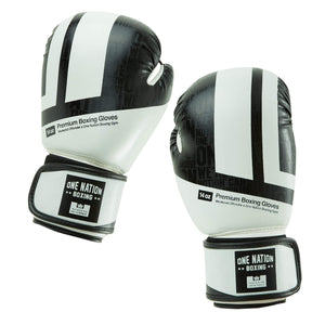 One Nation Boxing Gloves White