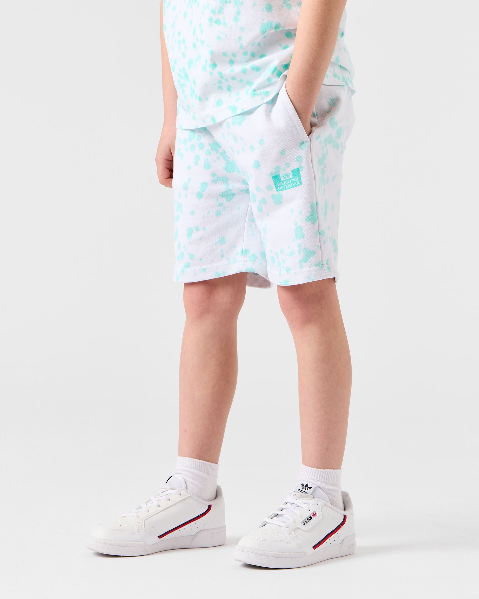 Kids Granados Tie Dye Shorts Aqua
