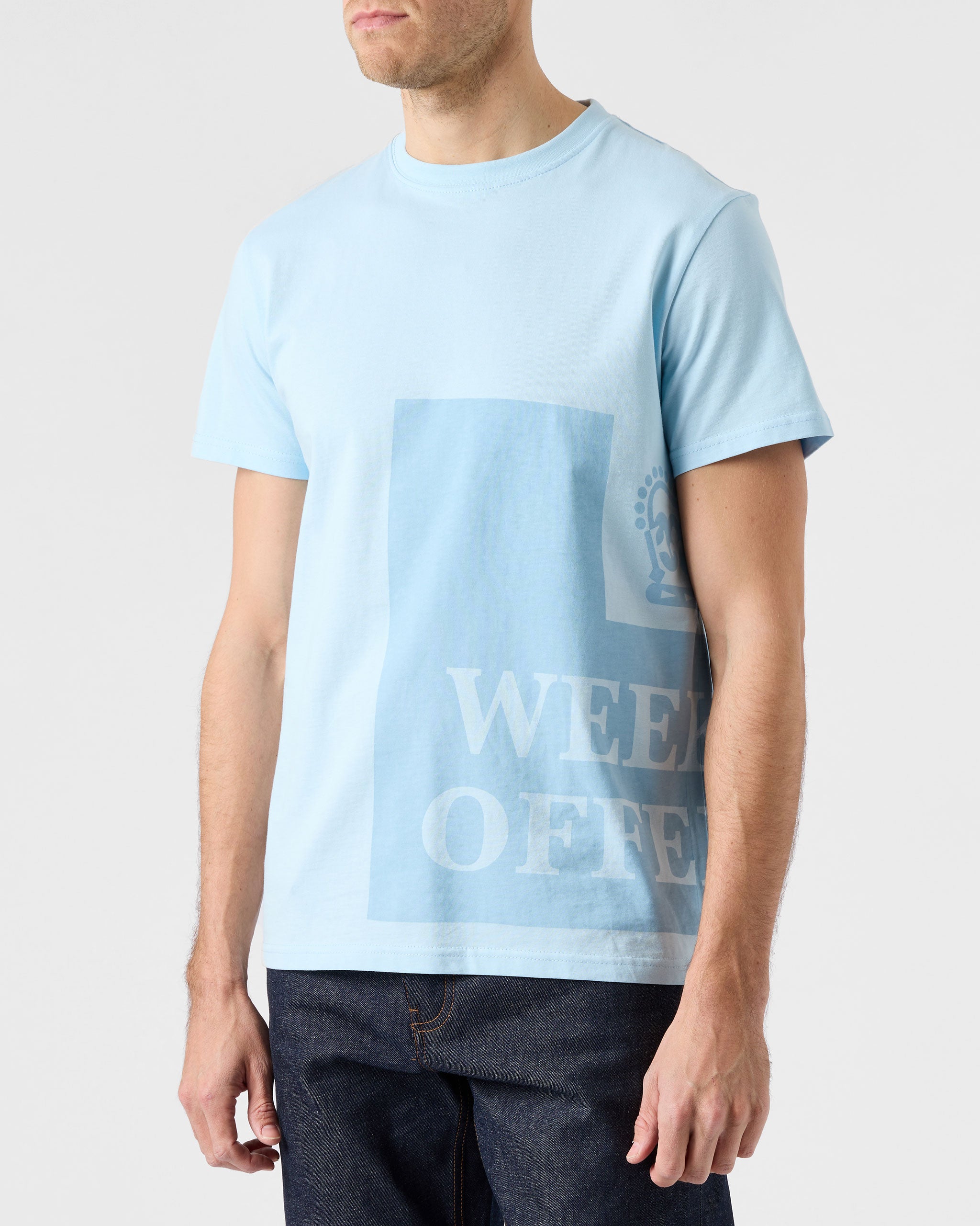 Baby blue clearance off white shirt