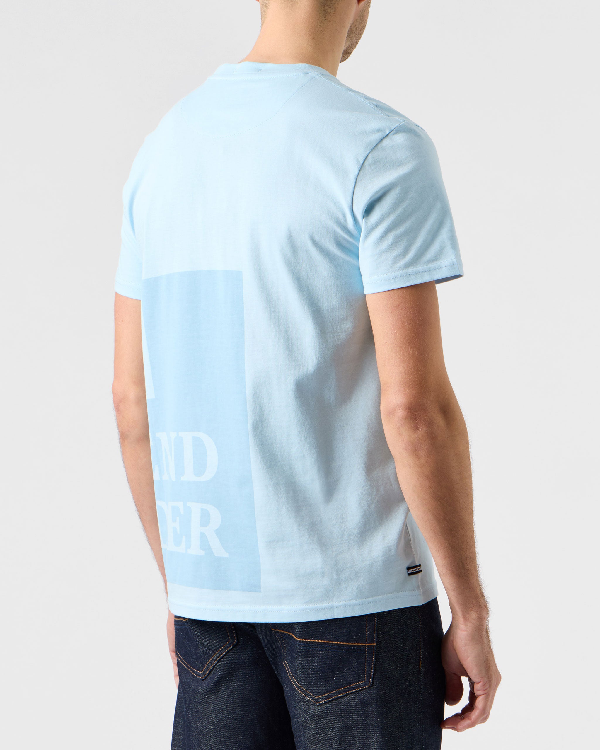 Light blue off outlet white shirt