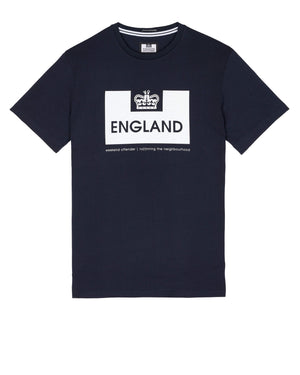 Country Series England T-Shirt Navy/White