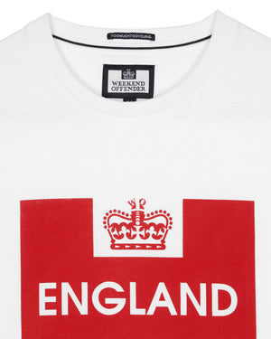 Country Series England T-Shirt White/Red