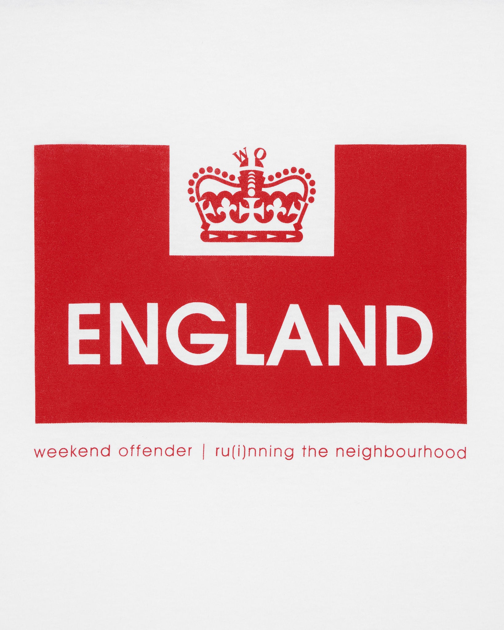 Country Series England T-Shirt White/Red