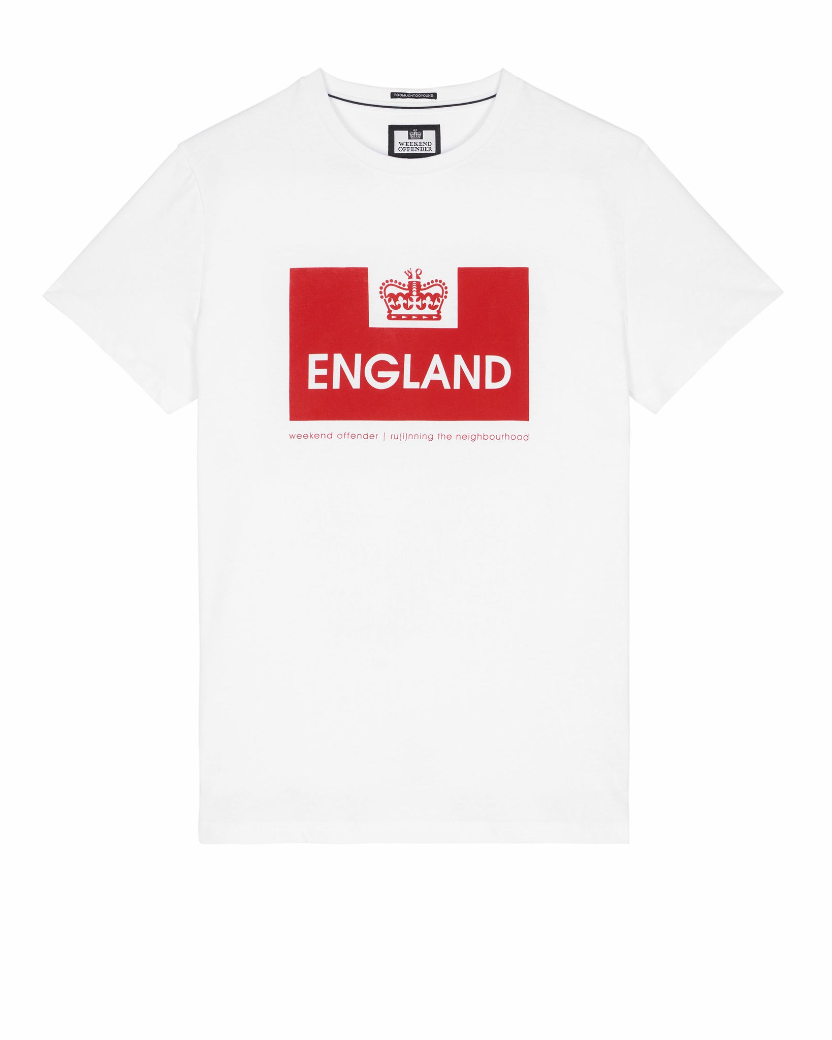 Country Series England T-Shirt White/Red
