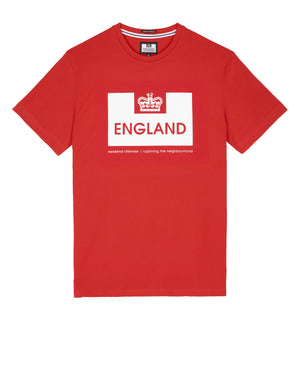 Country Series England T-Shirt Red/White