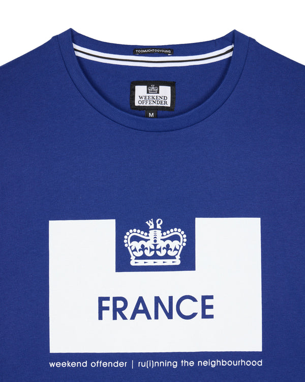 Country Series France T-Shirt Elektro/Weiß