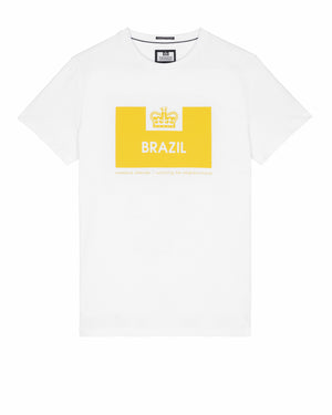 Country Series Brazil T-Shirt White/Yellow